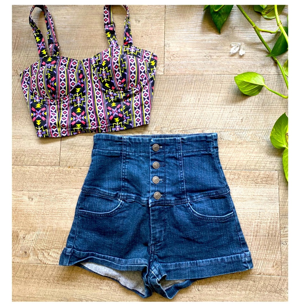 High Waisted  Denim Shorts